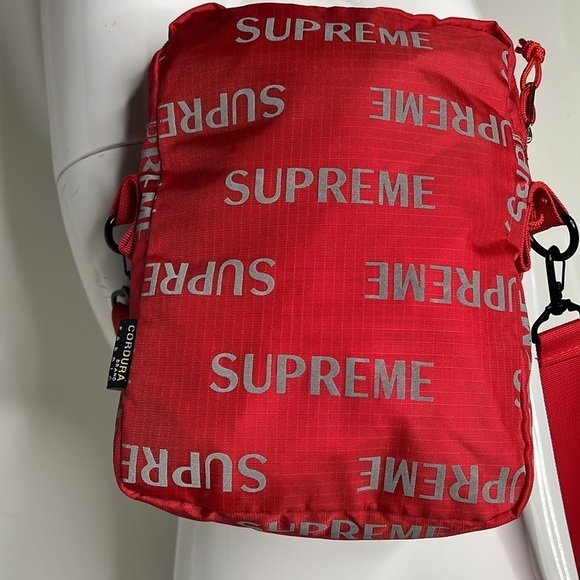 Supreme Red Nylon Cordura Triple Compartment Adjustable Crossbody Bag - Picture 4 of 11